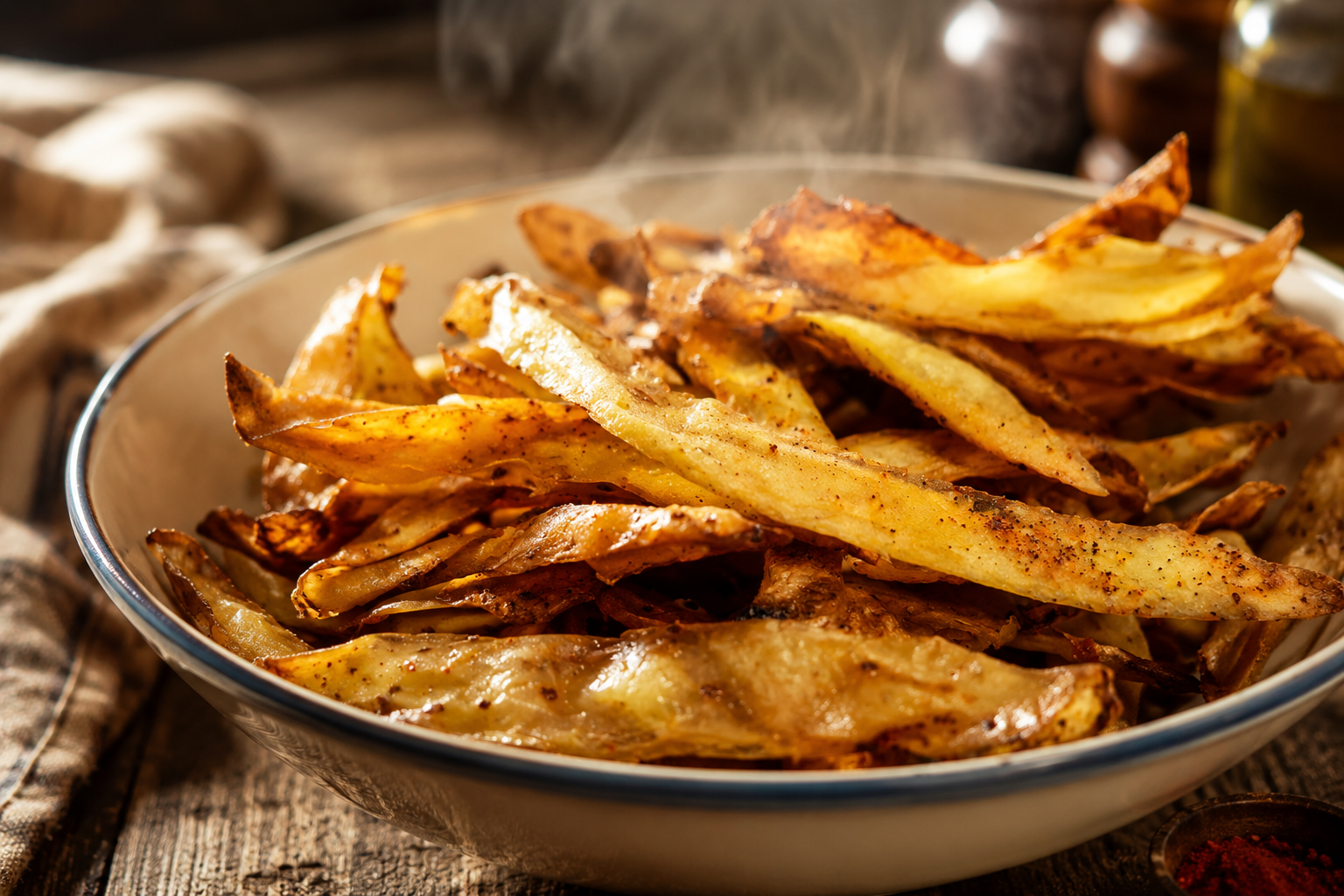 Cascas de Batatas Fritas Rústicas