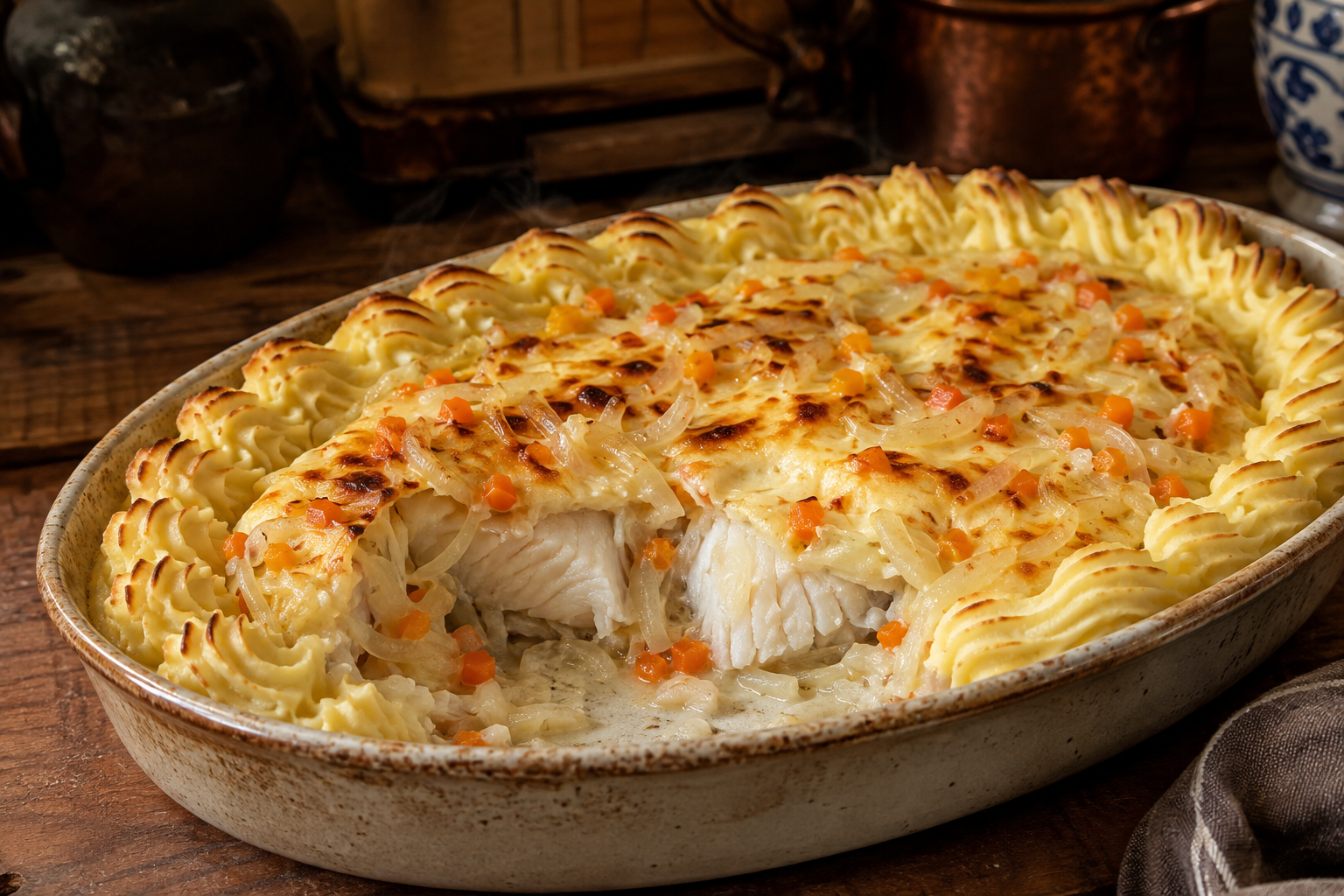 Pescada Gratinada