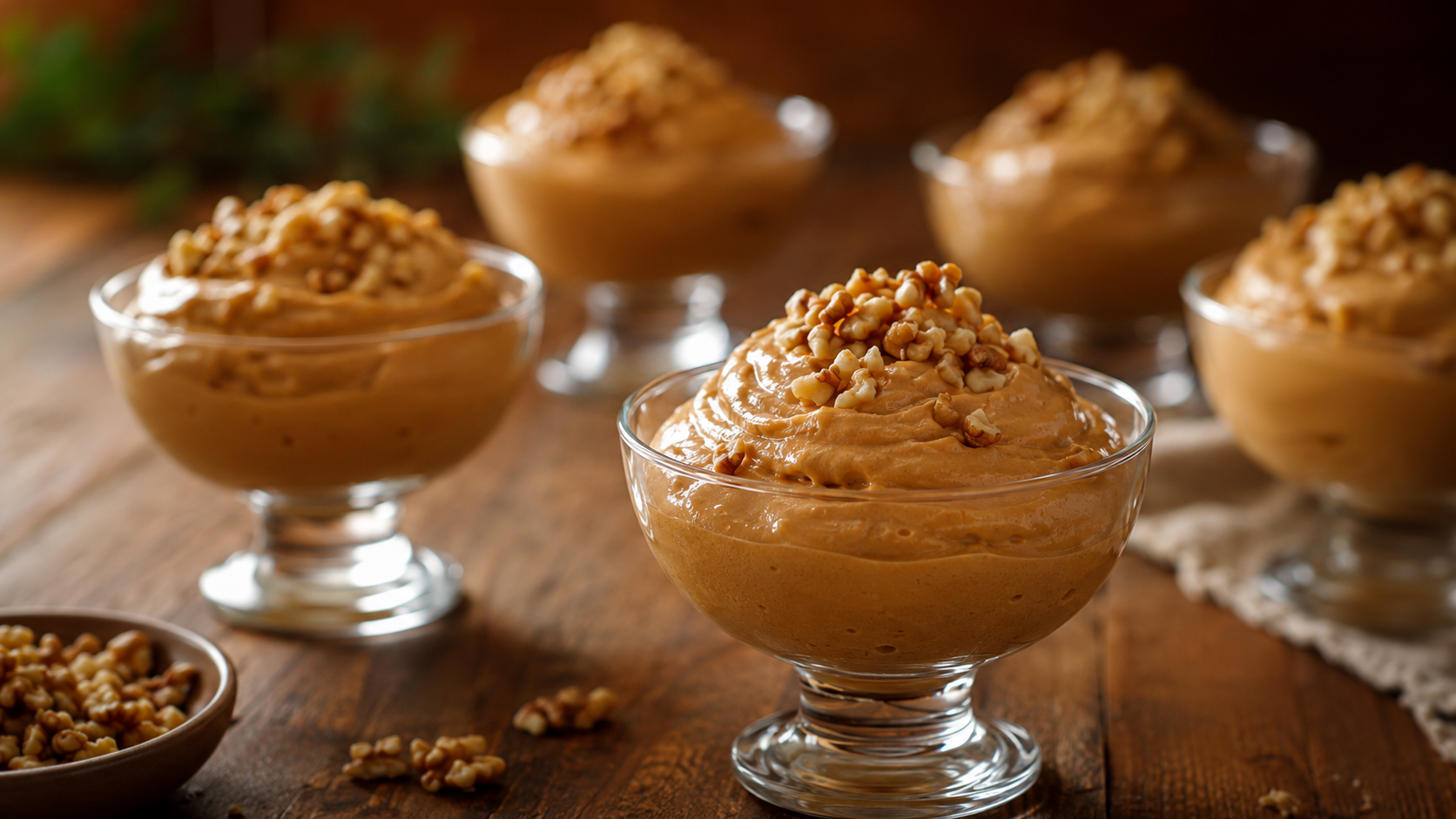Bába de Camelo (Mousse de Caramelo e Nozes)